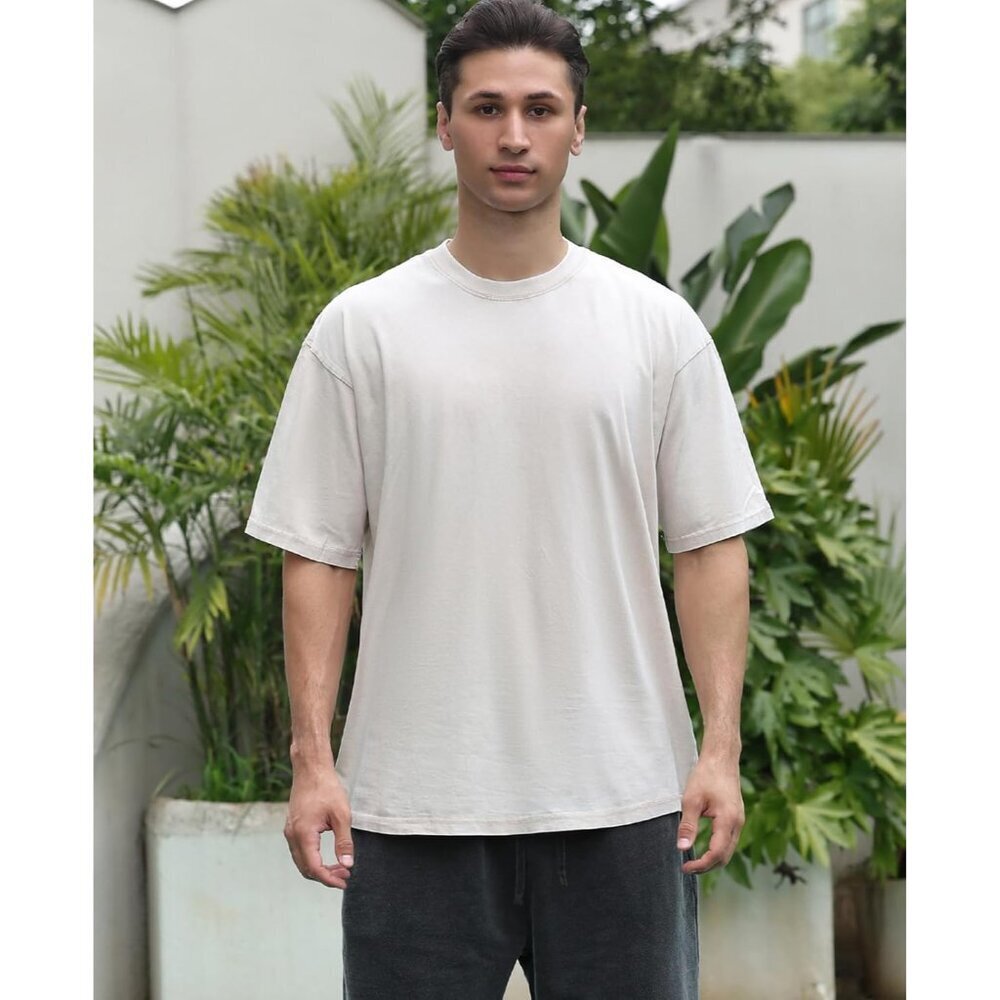 Women’s Vintage Cotton Oversized T-Shirt Short Sleeve Baggy Streetwear Casual - Picture 8 of 8